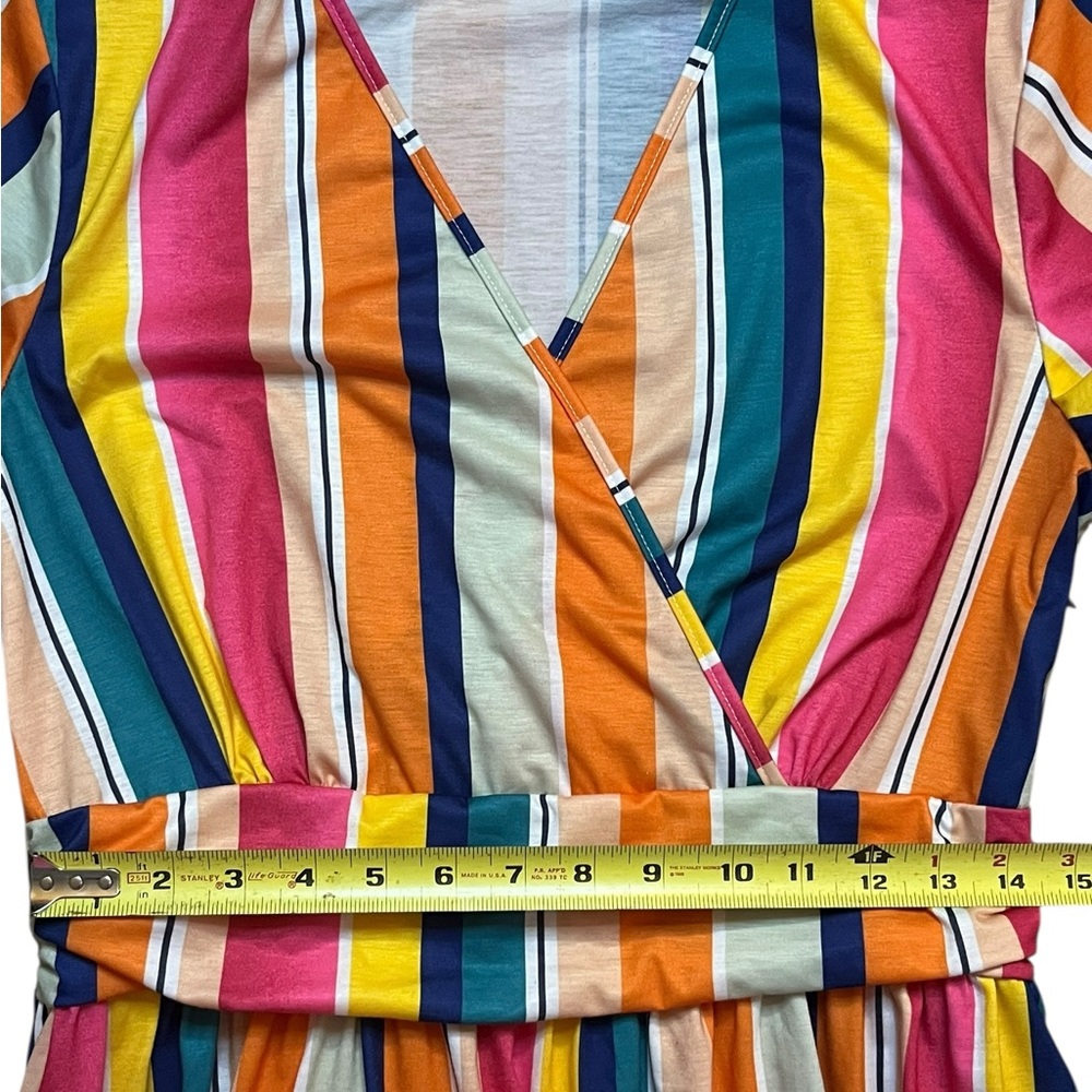 Ouges Women's Xl Summer Short Sleeve V-Neck Party… - image 5